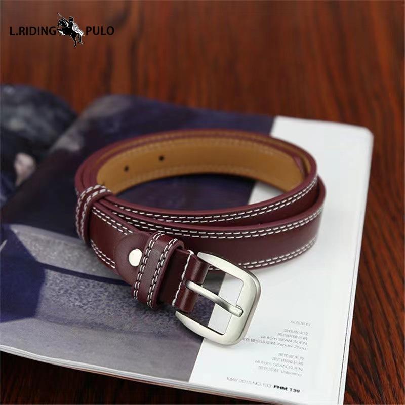 

Ремень для женщин Прочный ремень для женских брюк Универсальный корейский стиль Горячая распродажа Ретро мода Настоящая пряжка Декоративный ремень 100cm коричневый