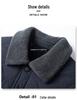 Men's Thickened Cotton Lapel Coat - Warm Winter Jacket for Mid-Aged and Elderly - Plus Size Available