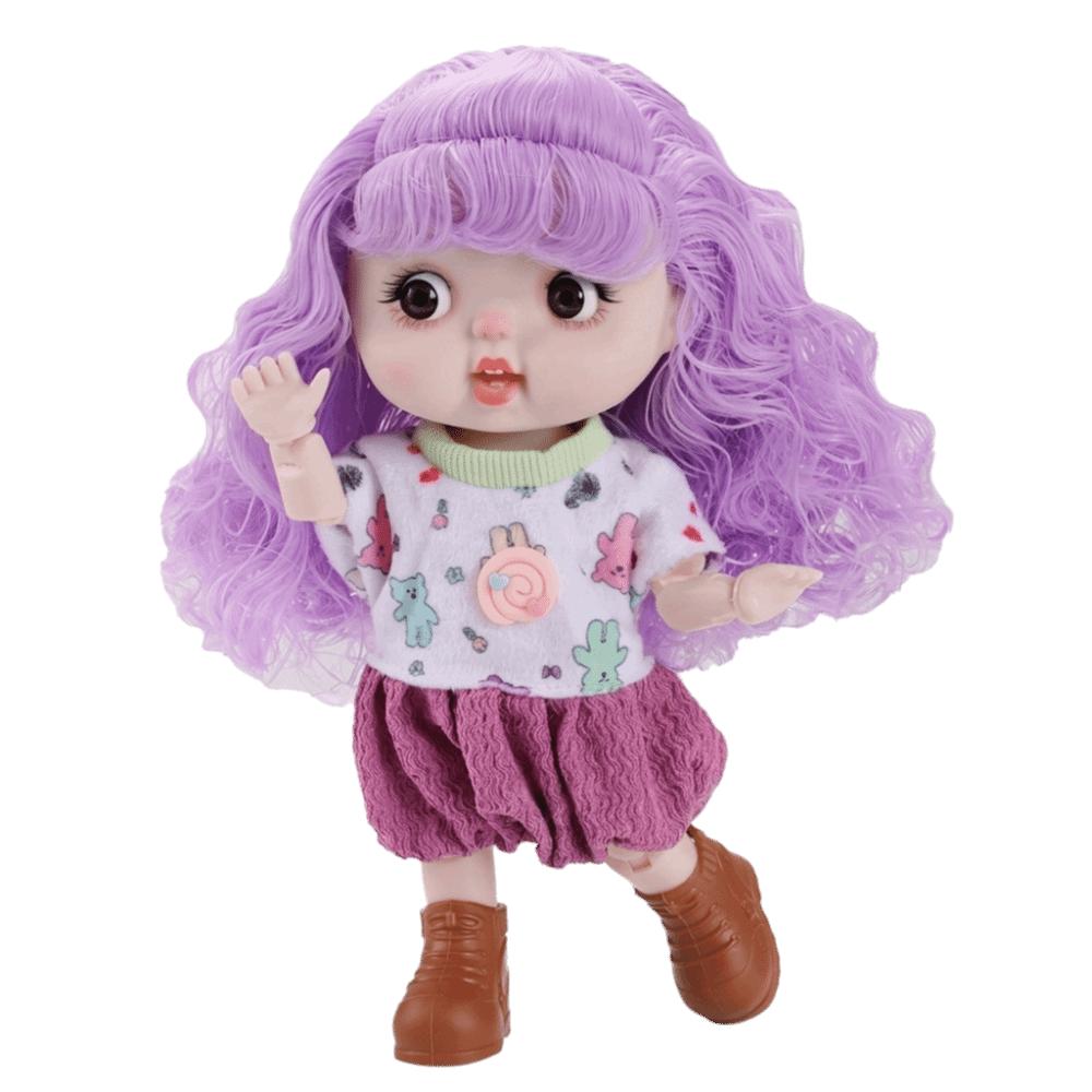 28cm 1/6 Scale Multi Joint Doll 19 Joints Movable Cute Emoticon Doll Birthday Gifts