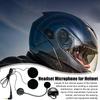 Motorcycle Headset Microphone 3.5mm Elbow Interface Jack Helmet Speakers High-Definition Audio Earbuds for Communication