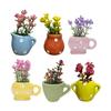 Cute Plant Fridge Magnets Tiny 3D Plant Vase Flower Vase Refrigerator Magnets for Refrigerator Decoration Kitchen Office