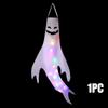 1-4PCS Halloween LED Floating Ghost Decoration Hanging Glowing Figure Prop for Outdoor Yard Haunted House Party Scene Use