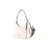 Coach Hobo 23 Letter Logo Hardware Zipper Crosshatch Coated Canvas And Leather Half Moon Shoulder Crossbody Tote Bag Medium Women Bags White CJ842-CHK