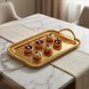 Mirrored Tray Rectangular Handled Serving Tray Kitchenware Decorative Home Decor Mirror Polished