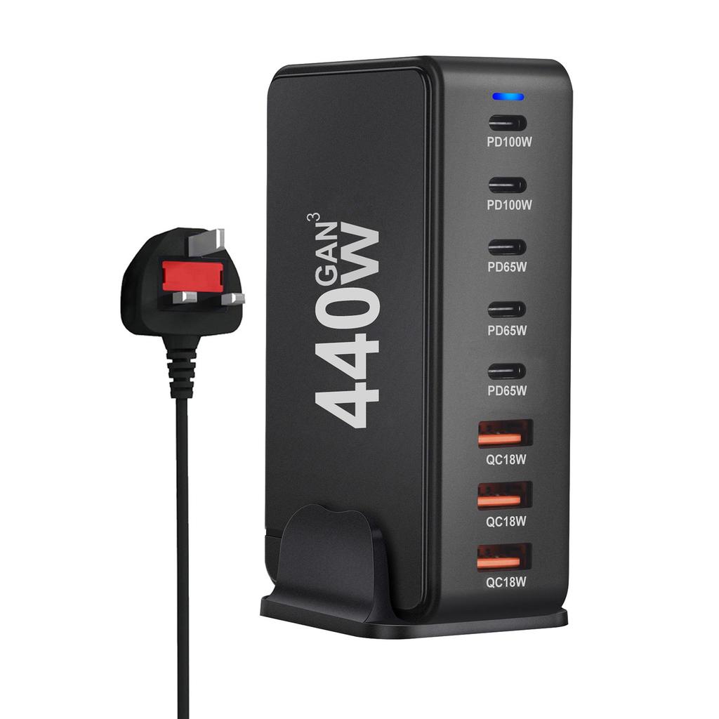 New 440W GaN Multifunctional Desktop Charger - Bestseller PD Adapter