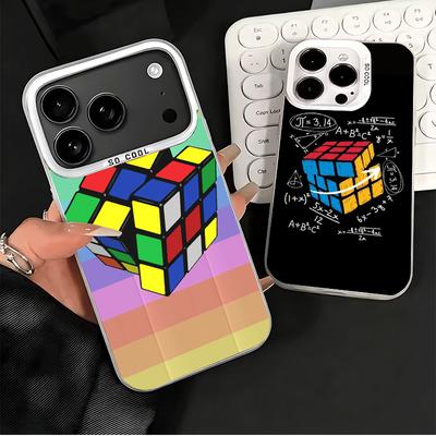 Rubik Cube Formula Spoofs Math Soft Phone Case for iPhone 15 16 17 Pro Max 17Air 16E 14 Plus 13 12 Mini Shockproof Cover Back Sh