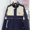 Men's Trendy Patchwork Baseball Jacket - Stand Collar, Loose Fit, Casual Spring/Autumn Outerwear