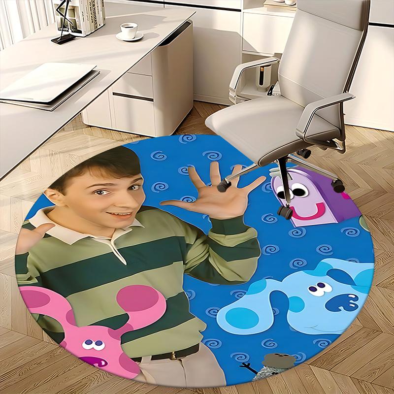 Blues Hinweise & Sie! Stuhlmatte Runder Teppich - Büroteppich, Geschenk für Jungen und Mädchen, Blue's Clues Möbelzubehör0476b