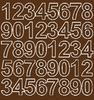 Self-Adhesive Number Stickers 3.5 Cm Stickers Brown With Shine