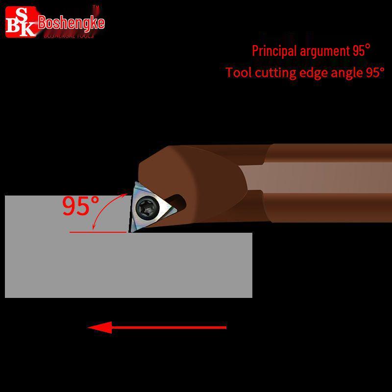 CNC Boring Bar D12M-STUPR09: Shock-Resistant 95° Spring Steel Inner Diameter Machine Clamp Tool with Large Handle