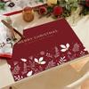 Durable Heat-Resistant Faux Linen Christmas Table Placemat