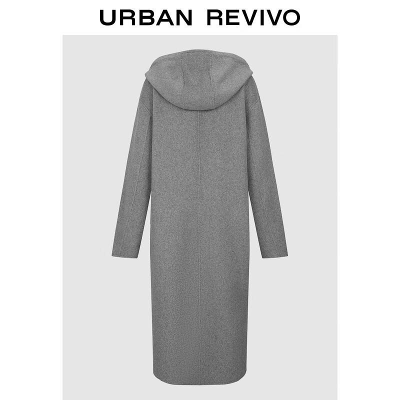 UR Women's Hooded Double-Breasted Wool Coat