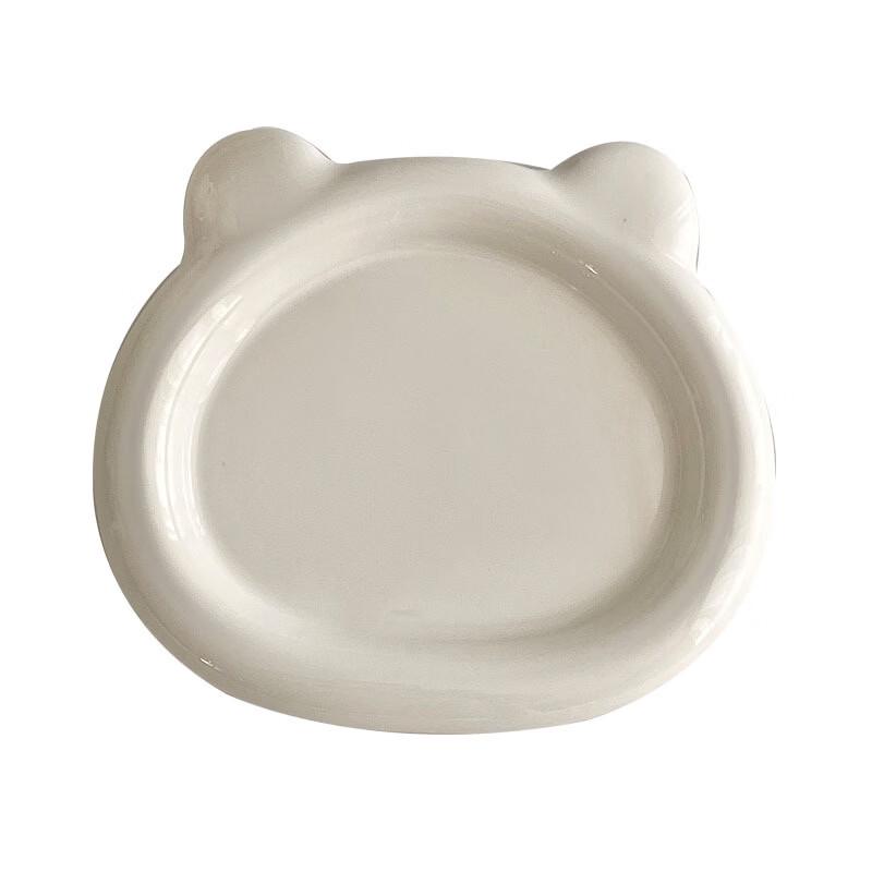 Ins Style Chubby Bear White Ceramic Dinner Plates