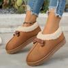 Suede Cotton Shoes Slippers Indoor and Outdoor Shoes with Polished Soles