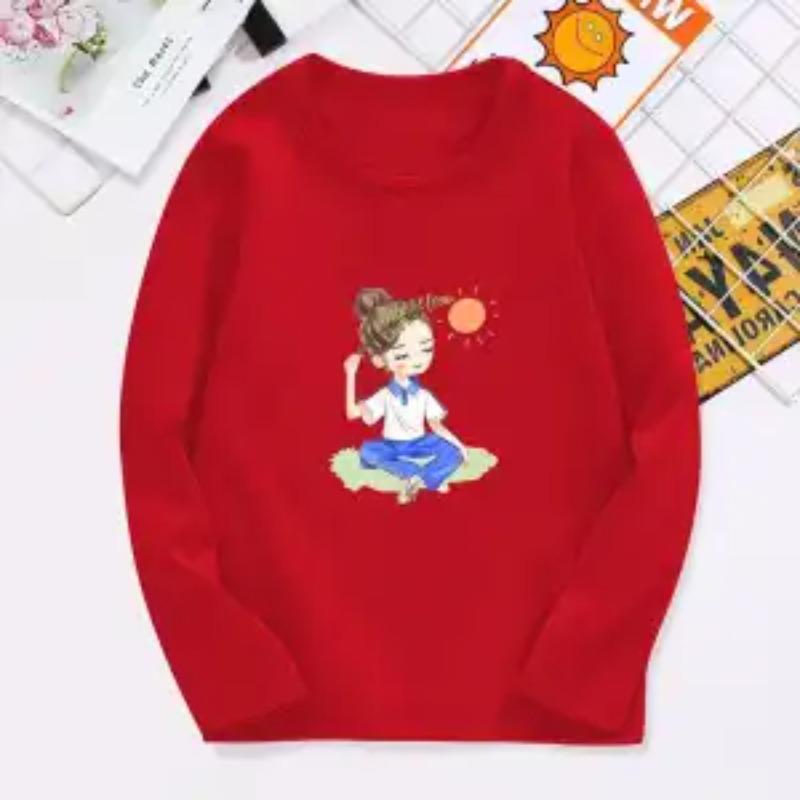 Kinder Meisjes Shirt Schattig Longsleeve T-shirt Vrije Tijd Cartoon Ronde Hals Shirt Tops
