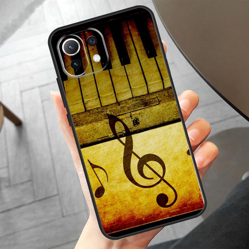 Piano keys Vintage Music Notes Case For Xiaomi 14 Ultra 11T 12T 13T Pro 12 13 Lite POCO F6 Pro M6 X3 X5 X6 M5s F3 F5 Cover