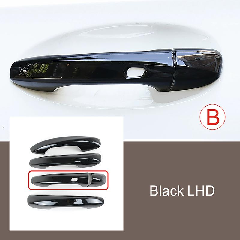 Exterior Door Handle Cover Sticker For Mercedes Benz A B C E GLC Class W177 W247 W205 W213 X253 LHD Carbon Color Car Accessories