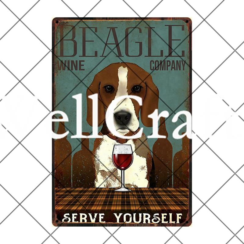 [ Wellcraft ]  Beagle Dog Are My Friend Beer Coffee Bath Shop Art Metal Tin Sign Wall  Poster Iron Painting Pub D-12 20*30 CM