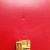 [Pre-Owned] Sylvie Gold Buckle Striped Web Ribbon Bow Wide Shoulder Strap Leather Shoulder Crossbody Handbag Small - Good #13KNGZB
