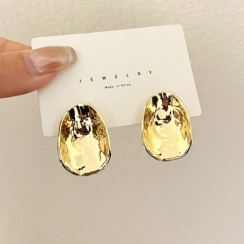 

Трендовые асимметричные металлические серьги с пуссетами из серебра S925 - Минималистичный хип-хоп панк стиль