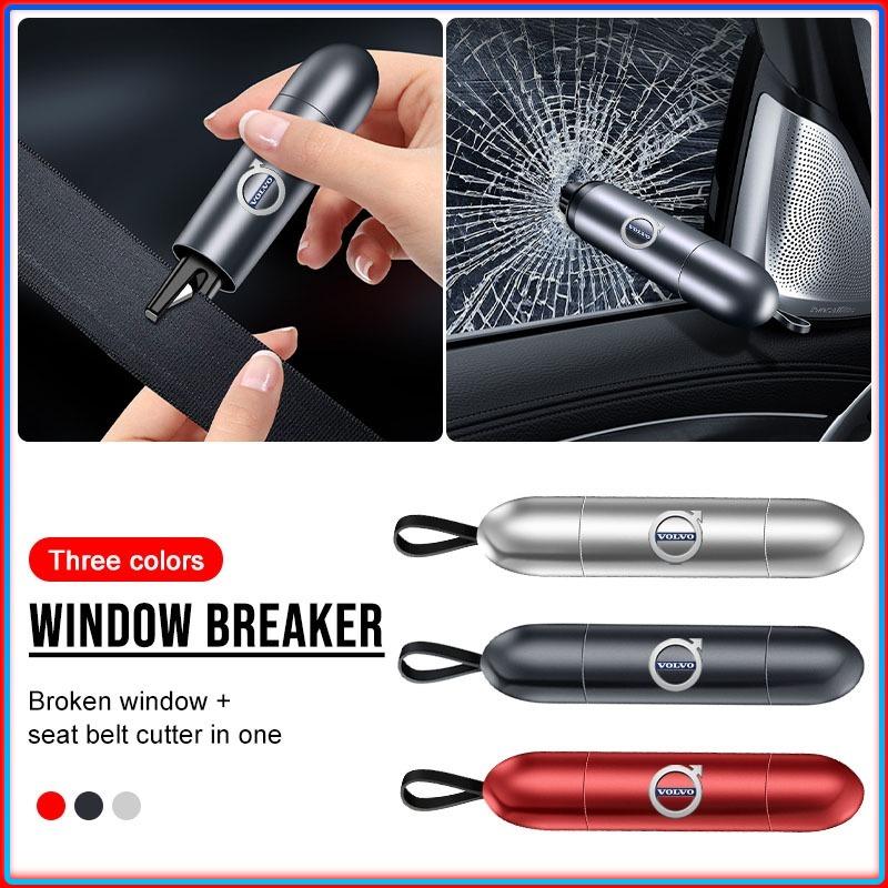 For Volvo XC90 XC60 XC70 XC40 V90 V60 V40 C70 C30 S80 Car Logo Car Safety Hammer Emergency Window Breaker Seat Belt Cutting Machine