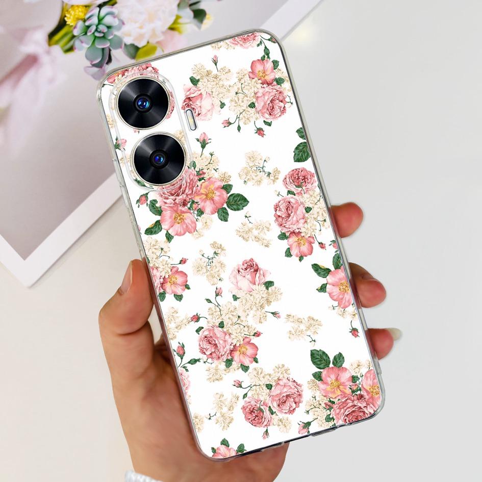 For Realme C55 Case RMX3710 Transparent Cover Fashion Patterns Soft Silicone Phone Cases For Realme C55 4G C 55 RealmeC55 Fundas