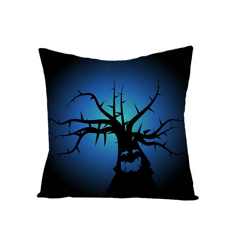 Old Castle Dragon Boat Moon Pumpkin Cushion Cover Horror Pattern Sofa Throw Pillows Living Room Halloween Decorative Pillowcase