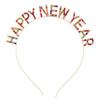 Headdress Letter HAPPY NEW YEAR Headband Rhinestone Crown Korean Style Hair Hoop Female Jewelry