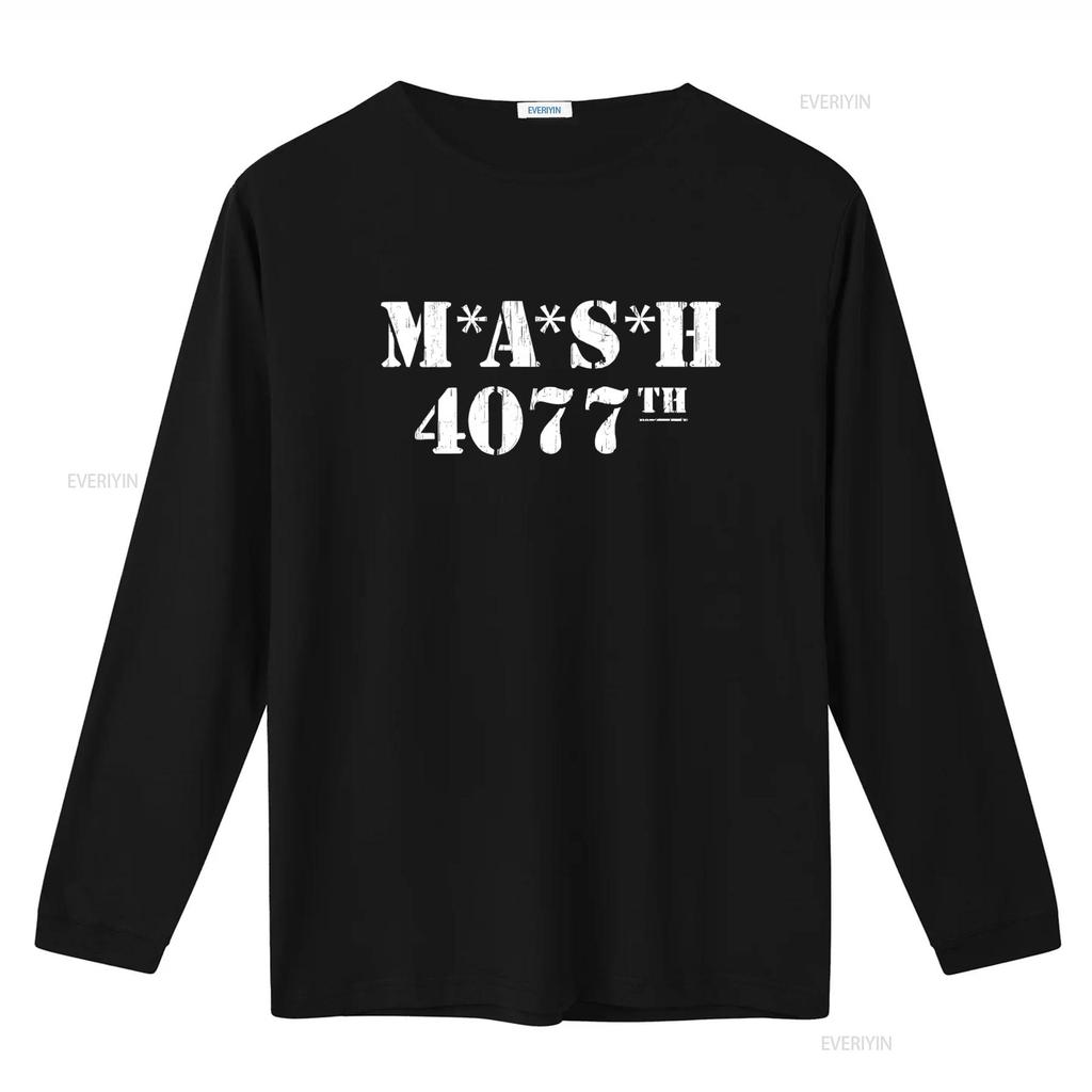 MASH 4077th Distressed T Shirt for Men Vintage Style Print vintage Washed Soft Casual Comfortable Slightly Stretched Breathable