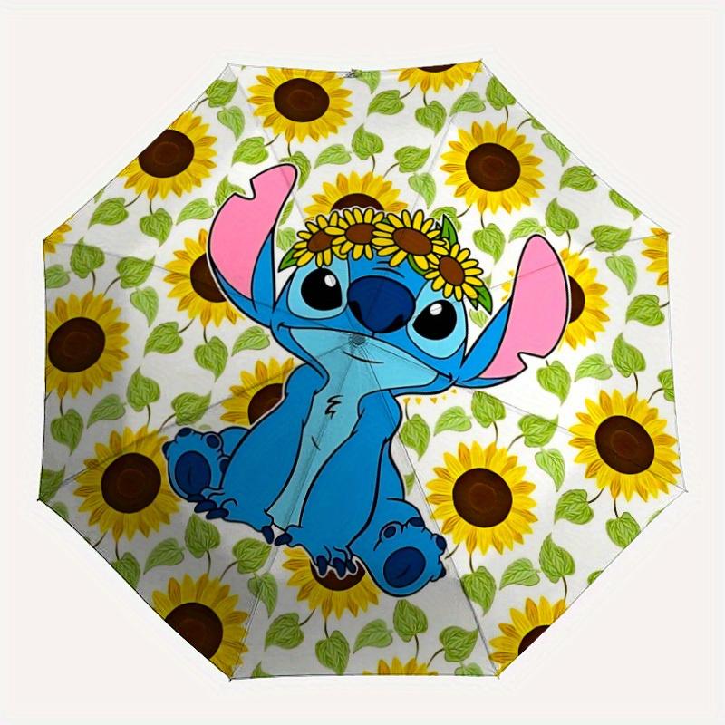 

1pc Stitch Folding Umbrella, Automatic Folding. It Has Eight Sturdy Ribs, Making It Convenient for Outdoor Use yy0729032