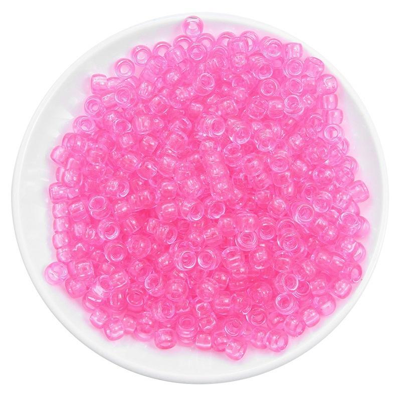 Handmade Bracelet Beads Acrylic Large Hole Barrel Beads Pony Beads Weaving Handmade Diy Bracelet Plastic Beads Jewelry Accessories Beads Loose Beads