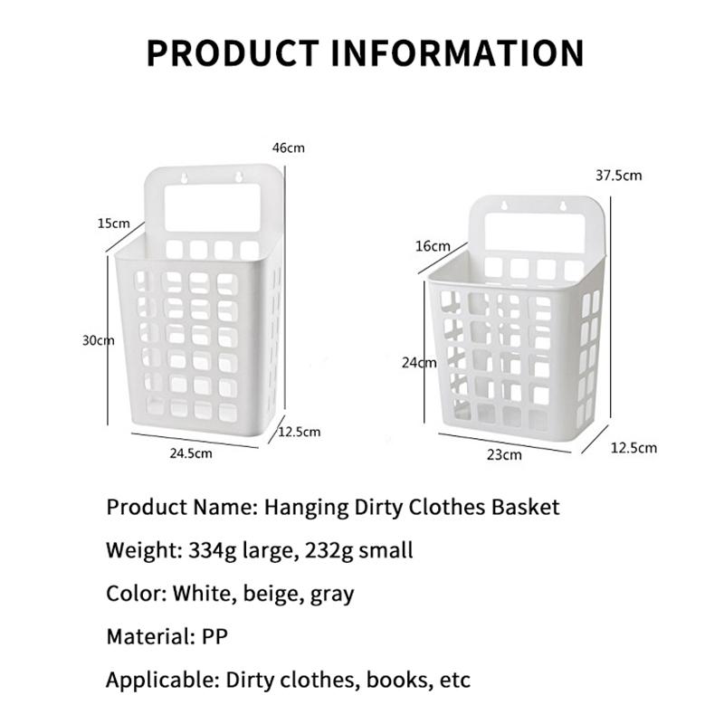 Závěsný koš na špinavé prádlo Úložné koše Držák Organizér Nádoba Víko Nástěnný Otvory pro odvod vody Dětský pokoj Obývací pokoj