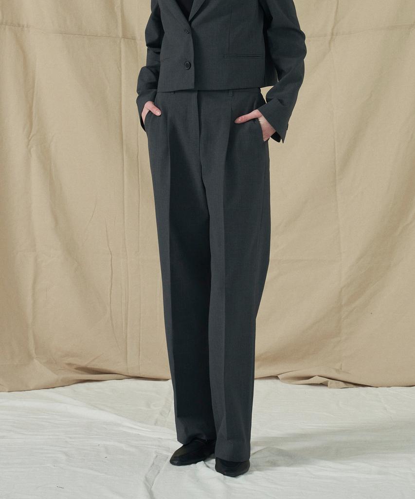 210EDIT Women'S Cool Silky Nen Pintuck Wide Slacks _Ze2Pt520_Sgr