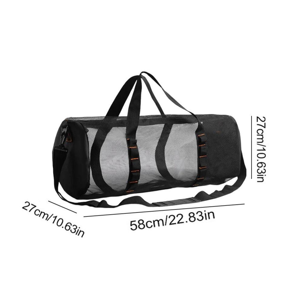 Wear-proof Foldable Mesh Dive Bag Breathable Lightweight Mesh Travel Duffle Quickly Dry Large Capacity Dive Gear Pouch Fins