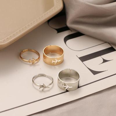 2 Stück Vintage Einfache Tier Schmetterling Stern Mond Herz Flamme Offene Ringe Für Frauen Mädchen Gothic Schmuck Punk Schwarz Paar Ring Set