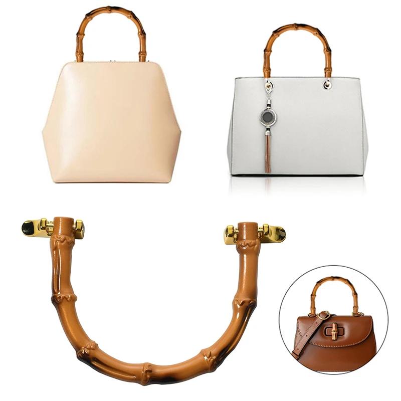U-förmige Imitation Bambus Griffe Für DIY Taschen Kunststoff Geldbörse Tragetasche Griff Mit Goldener Schnalle Gewebte Tasche Griffe Für Handtaschen Neu
