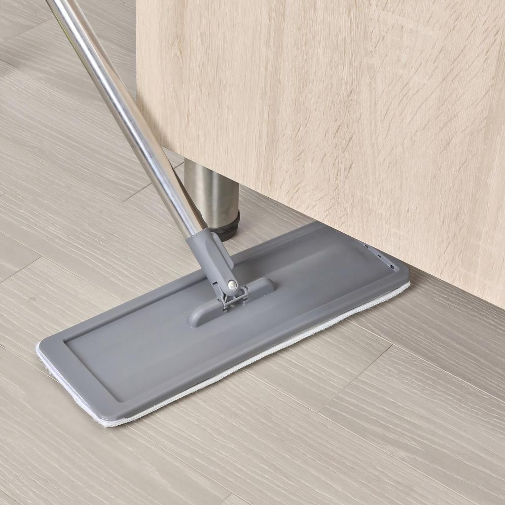 VECELO Floor Wiper with Bucket Wet and Dry Wet Dry 360 Degree Flat Keeps Hands Household Cleaning No Hand Washing No Gray Set, Mop, Wipe, Wipe,