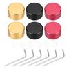 Uxcell 6 Pieces Footswitch Toppers Guitar Pedal Button Caps Metal Footswitch Top Covers for Inch Guitar Effect Pedal Red 3/8 Buttons, Gold, Black,