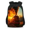 Train Double-layer Backpack, Stylish and Large Capacity New Lightweight Printed Design Perfect Companion for Both Boys and Girls