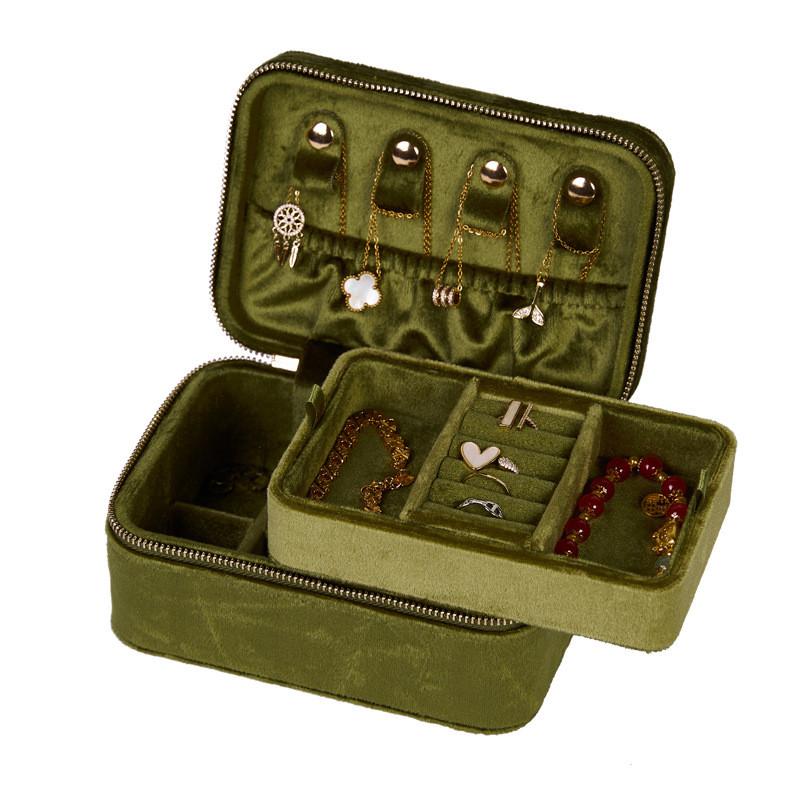 Premium Silk Like Jewelry Storage Case With Compact Design For Home And Travel Use