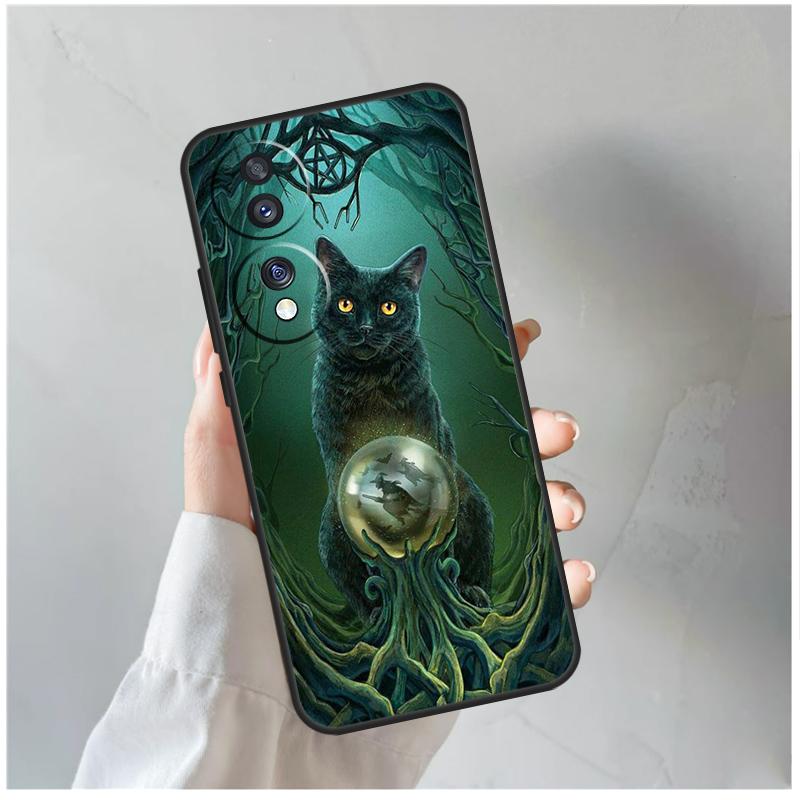 Witch Cat Phone Case For Honor X8b X9b X8 X9 X6a X7a X8a X9a Honor Magic 6 Pro 5 Lite 50 70 90 Cover