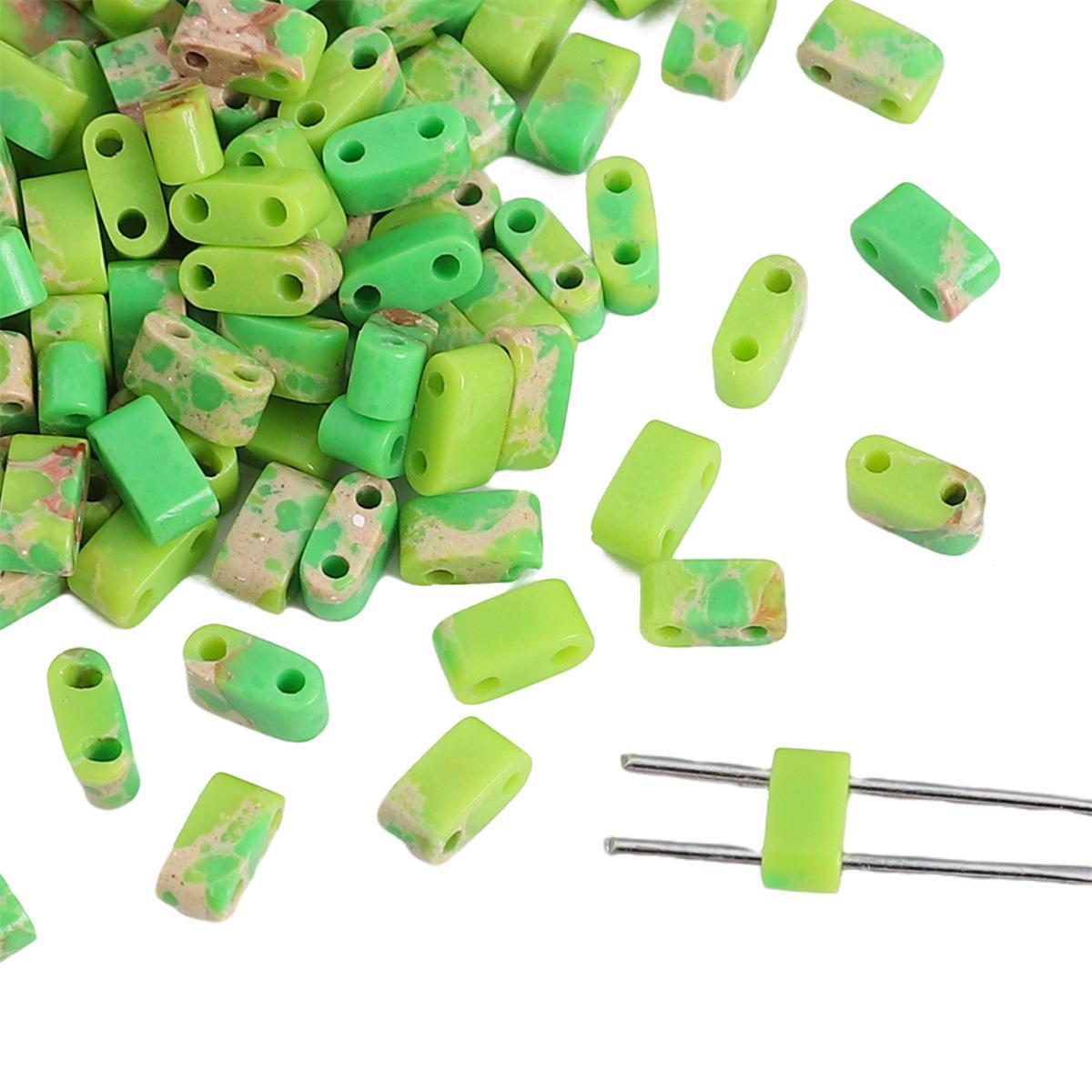 

Браслет из натуральных геометрических бусин из агата своими руками: Простые модные украшения Imperial stone, about 5x2mm, 10 pieces/pack трава зеленый