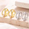 Trendy Light Luxury Personalized Diamond Inlaid Earrings - Simple, Versatile Style for Daily Wear.
