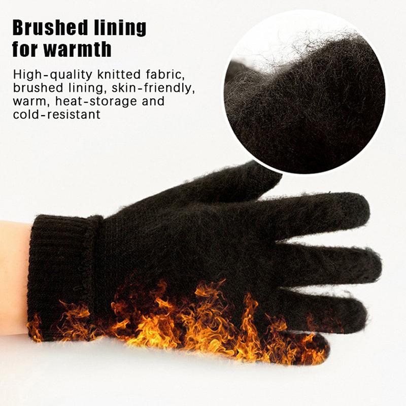 1 Pair Full Fingers Gloves Waterproof Cycling Outdoor Sports Running Motorcycle Ski Touch Screen Fleece For Men Women
