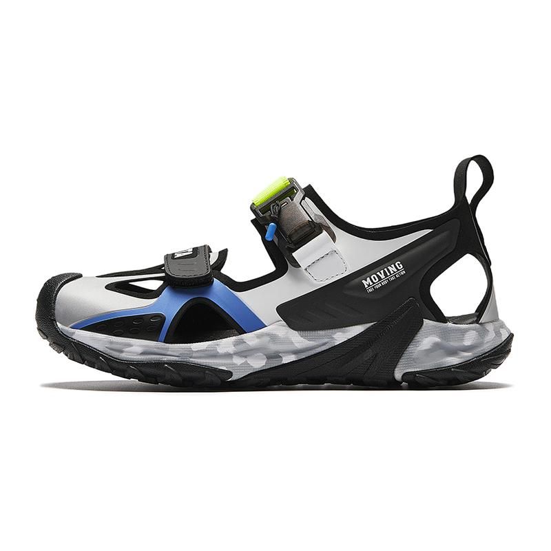 Anta Fashionable Versatile Shock Absorbing Breathable Kids Sandals Kids sandals Black Blue 312426902-1 35