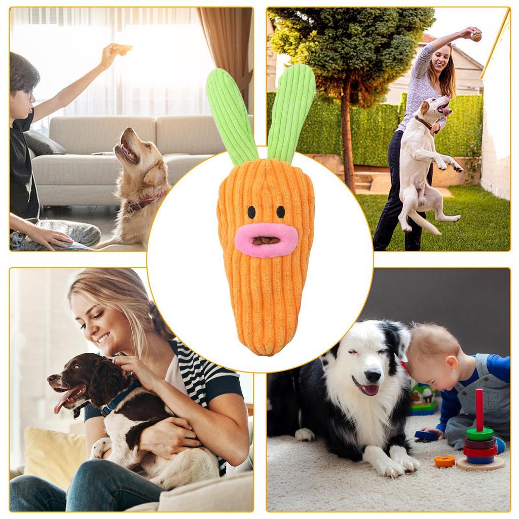 Hunde Plüschtiere Oster Quietschende Karotte Stofftier Kleines Puzzle Lustige Hundespielzeuge Für Welpen Klein Mittel Zuhause Innen Täglich