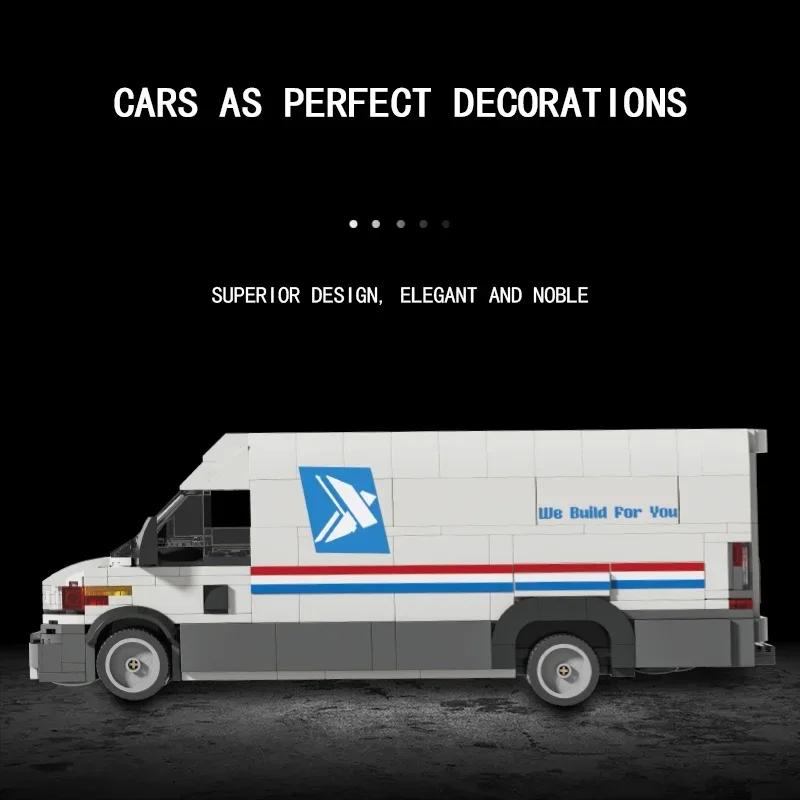 526PCS Postal Truck Building Blocks City Mail Transport Car Model DIY Toy For Kids Holiday Gifts