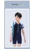 Boys' Cartoon Two-Piece Long Sleeve Swimsuit – S, M, L Sizes, Sun Protection, Quick-Dry Summer Swimwear.