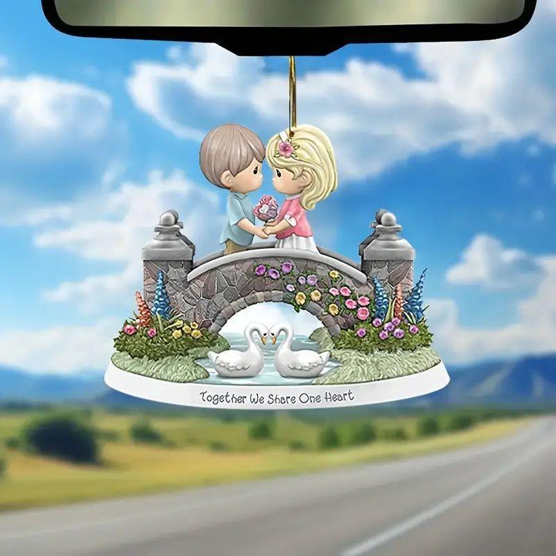 

Cheerful Acrylic Christmas Tree Pendant For Eyecatching Vehicle Decor Interior 1