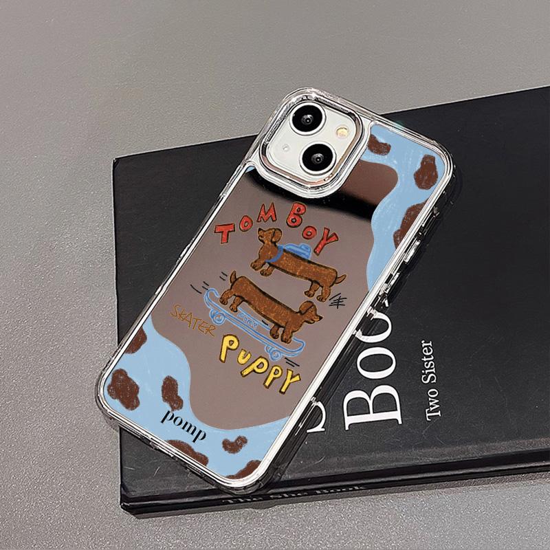 Mobile Phone Cases for iPhone 11 13 XR 15 Pro Max 12 14 Pro Max Case iPhone 16 XS Max Mirror Protective Case Mirror Exquisite Cartoon Waterproof